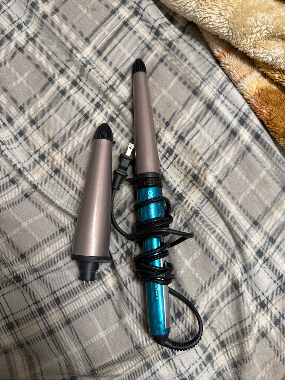 Interchangeable Barrel Curling Wand - Teal and Rose Gold